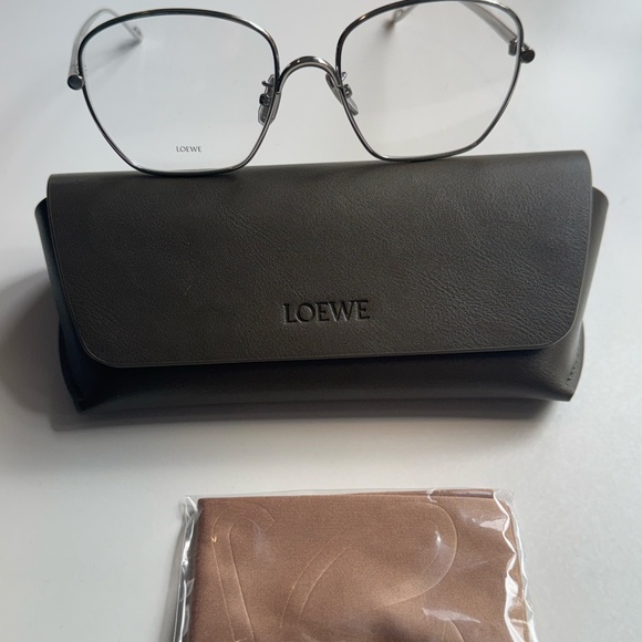 Loewe LW50073U 016 Geometric Eyeglasses 55mm – Silver NWOT- Unisex - Picture 8 of 11